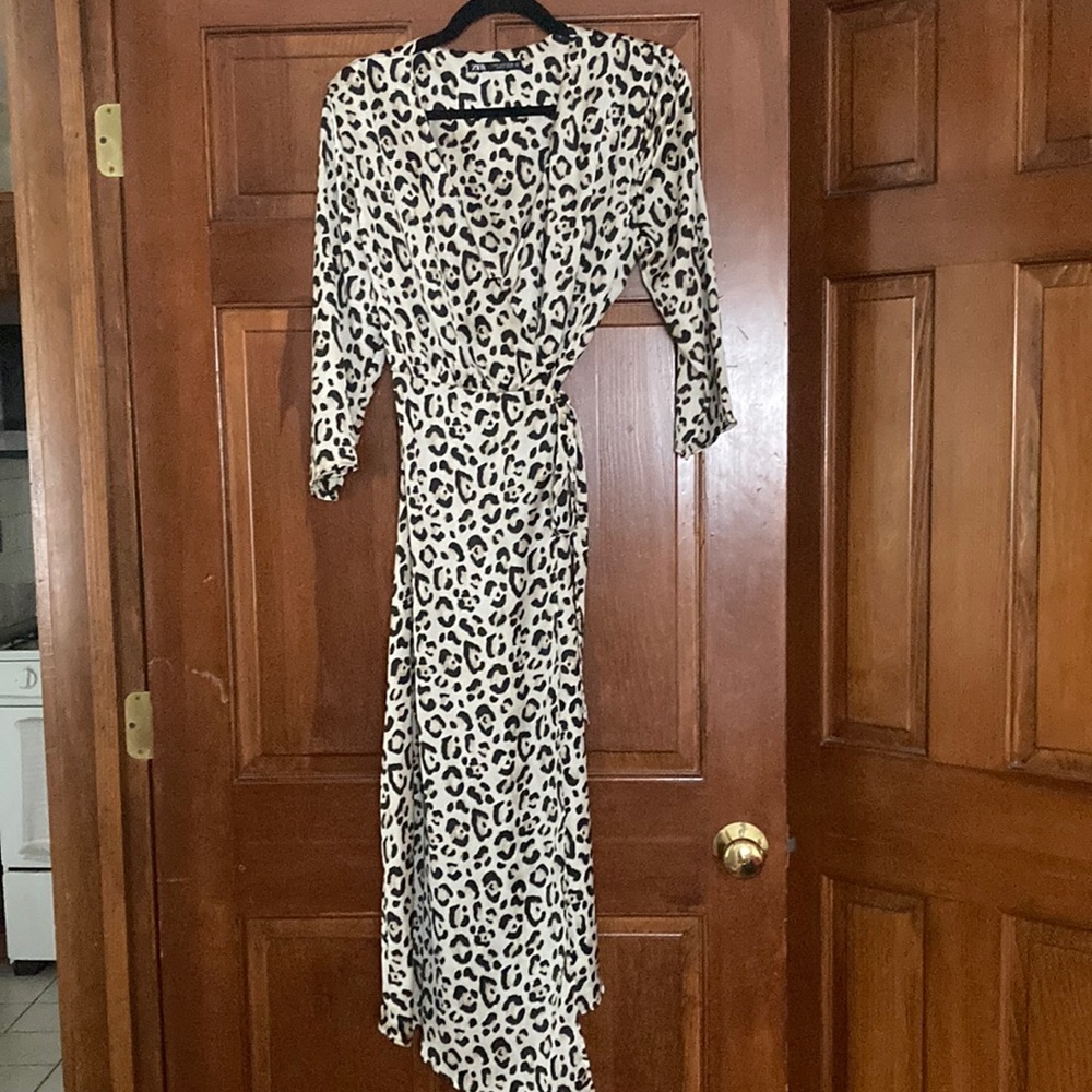 Zara wrap long dress size small